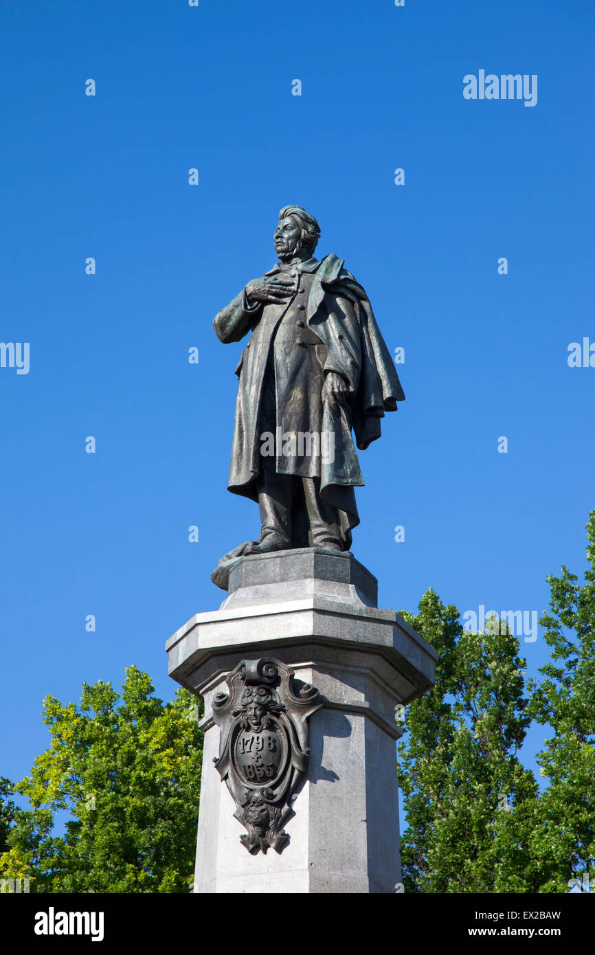 Monument of great Polish poet Adam Mickiewicz in Warsaw, Poland Stock Photo