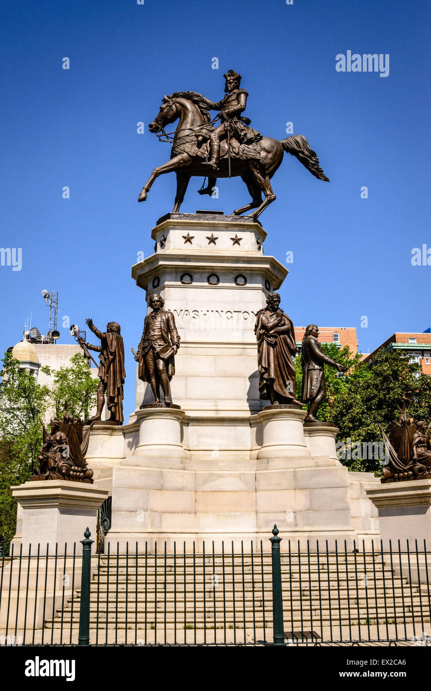 Virginia Washington Monument, Capitol Square, Richmond, Virginia Stock