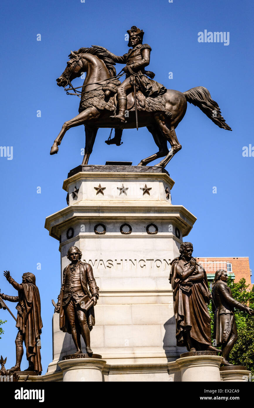 Virginia Washington Monument, Capitol Square, Richmond, Virginia Stock