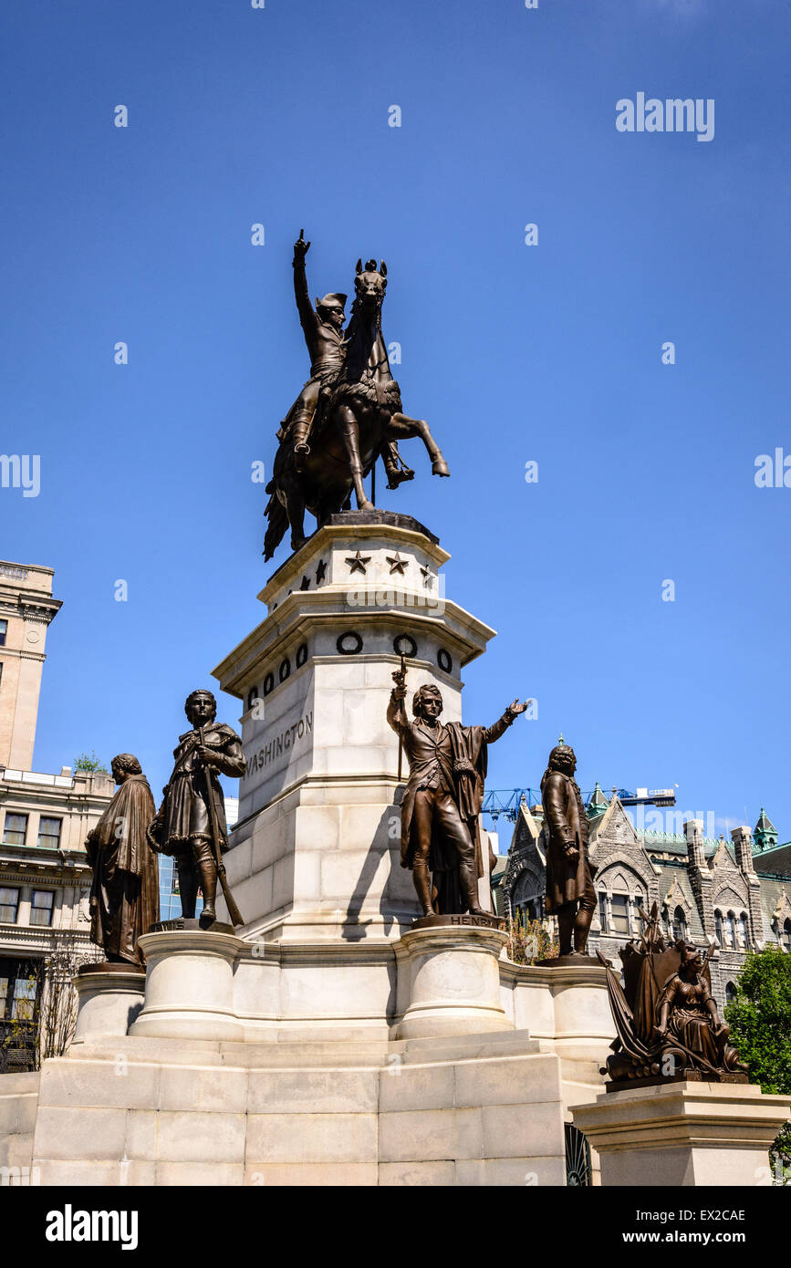 Virginia Washington Monument, Capitol Square, Richmond, Virginia Stock