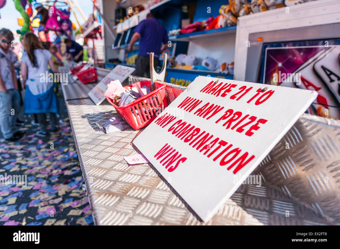 A Pontoon stall at a fairground Stock Photo