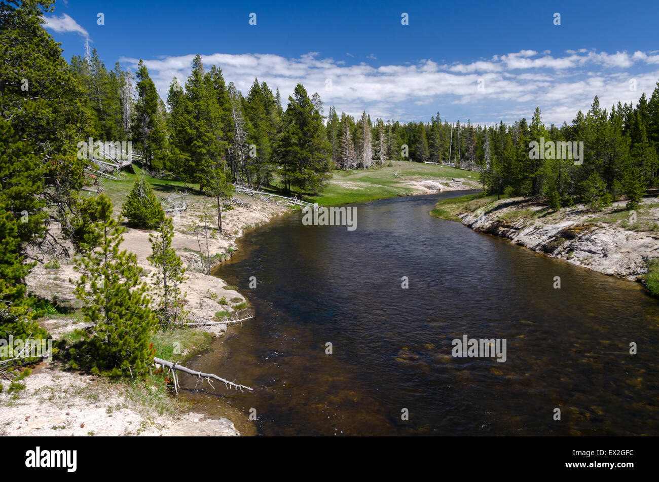 Yellowstone river in Yellowstone National Park Stock Photo Alamy