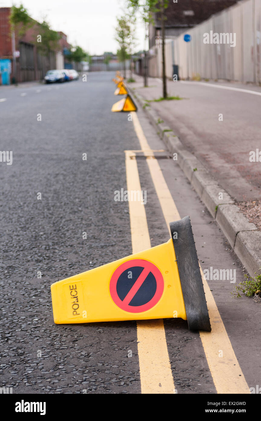 Knocked over traffic cone hires stock photography and images Alamy