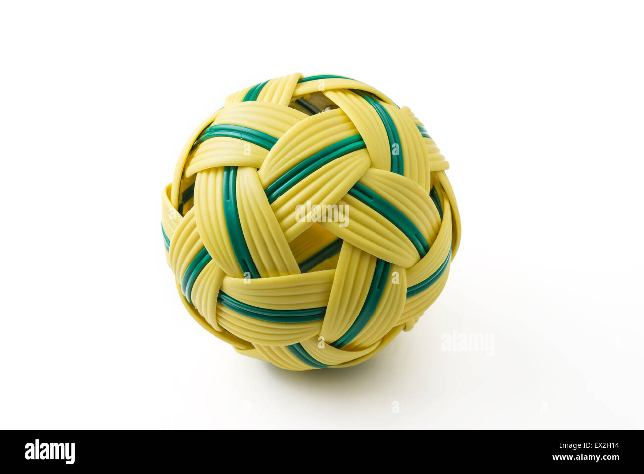 rattan ball isolated on white Stock Photo