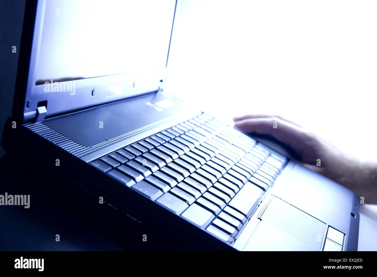 Laptop High key Stock Photo - Alamy