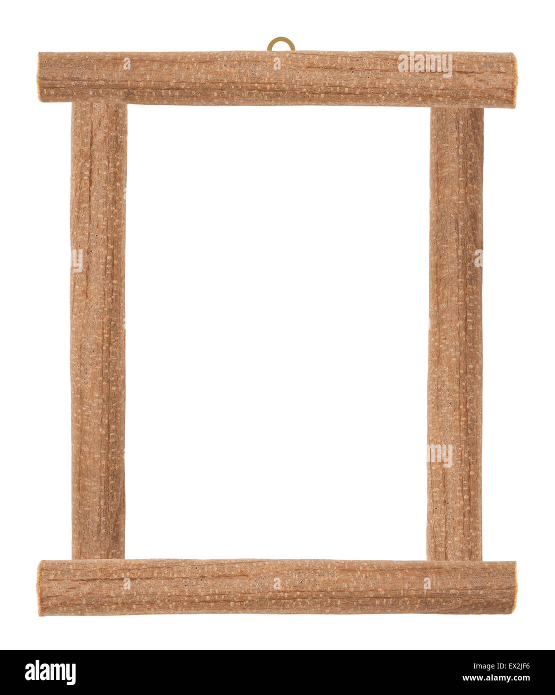 wood picture frame isolated on white Stock Photo