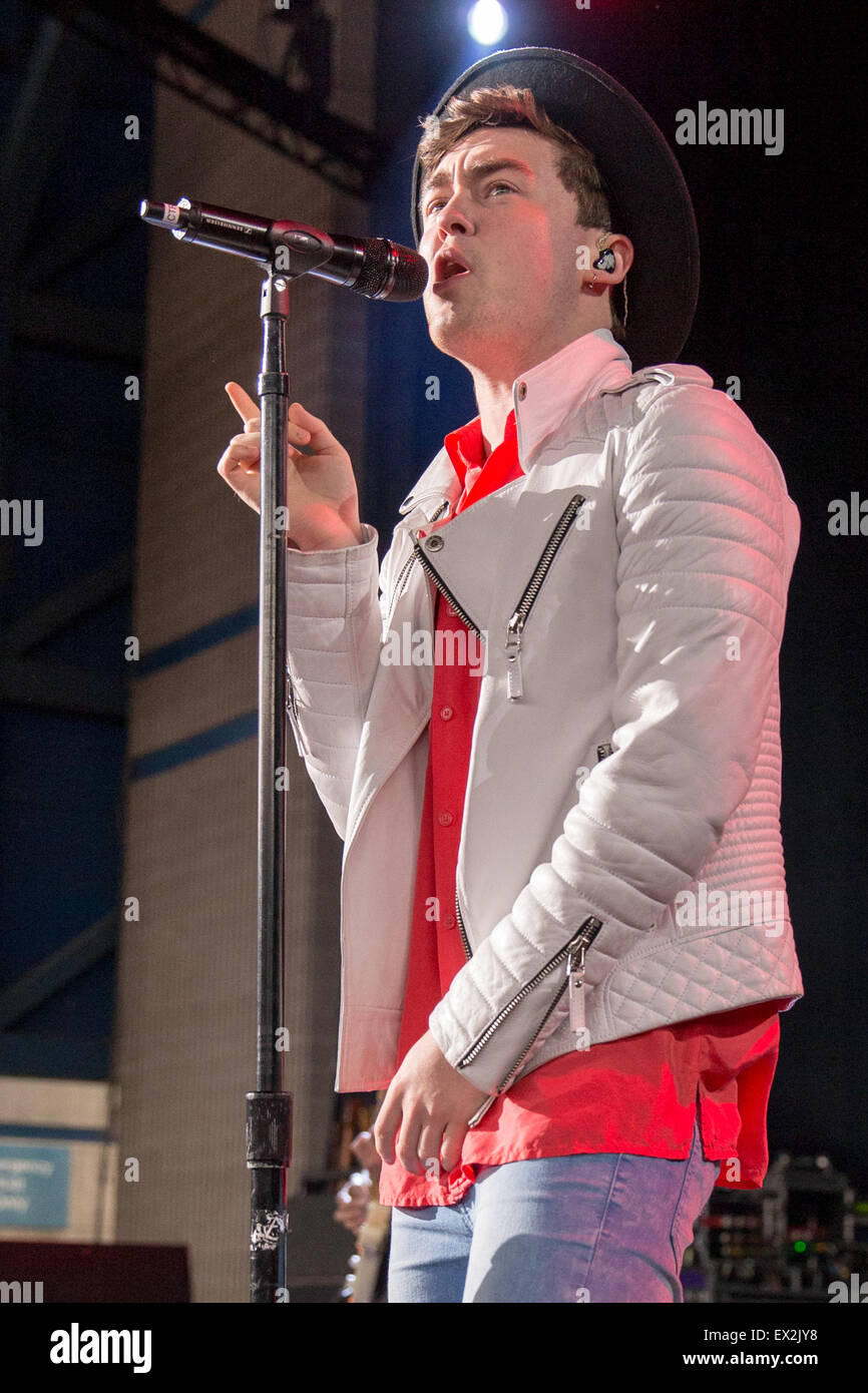 Milwaukee, Wisconsin, USA. 3rd July, 2015. Singer JAKE ROCHE of Rixton ...