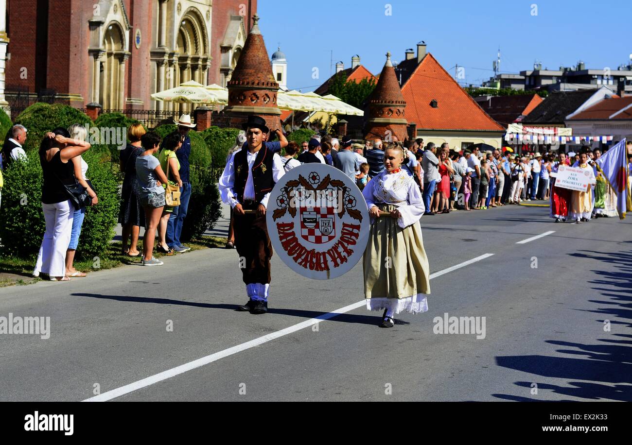 49th Đakovo Embroidery - international folklore festival and participants parade through the streets of the town Stock Photo