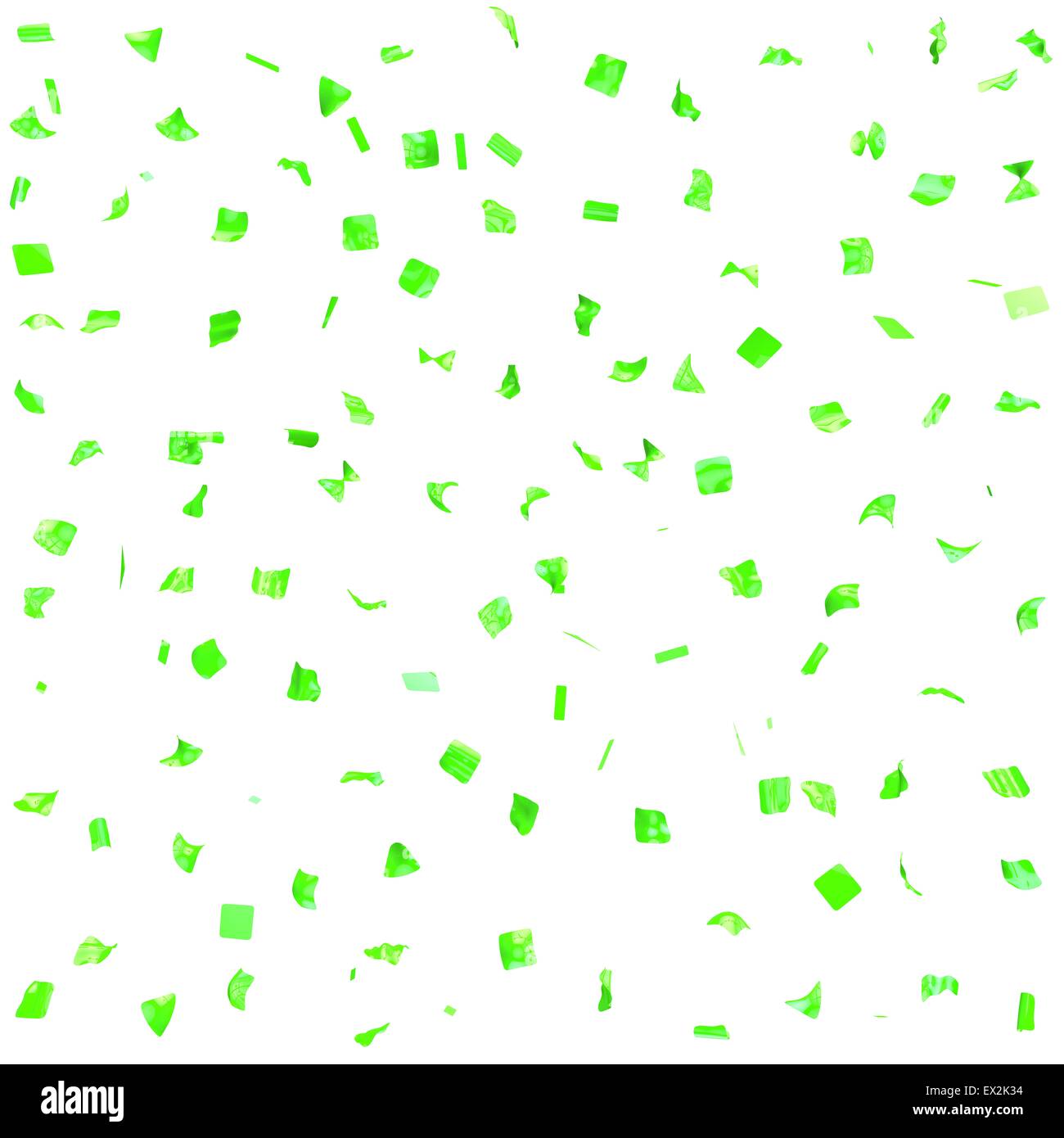 Festive shiny confetti in the air on an isolated background Stock Photo
