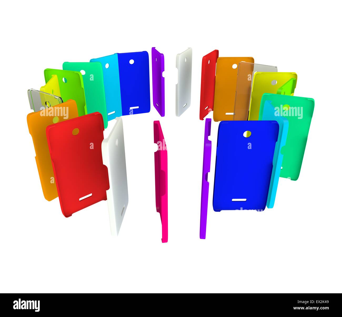 Colored plastic covers for your phone Stock Photo Alamy