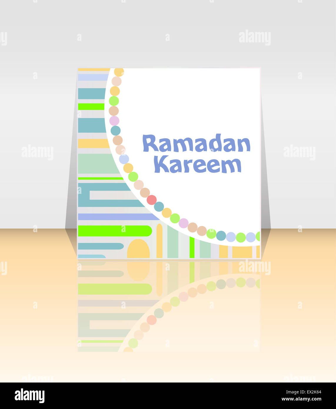 Arabic Islamic calligraphy of text Ramadan Kareem on abstract