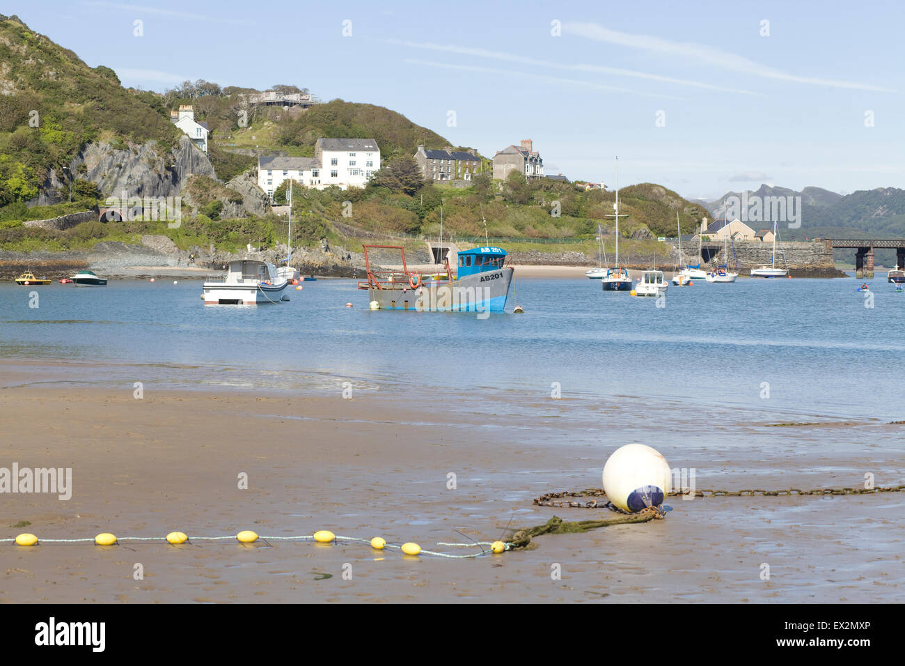 Fishing Village Barmouth Beach wales Stock Photo Alamy