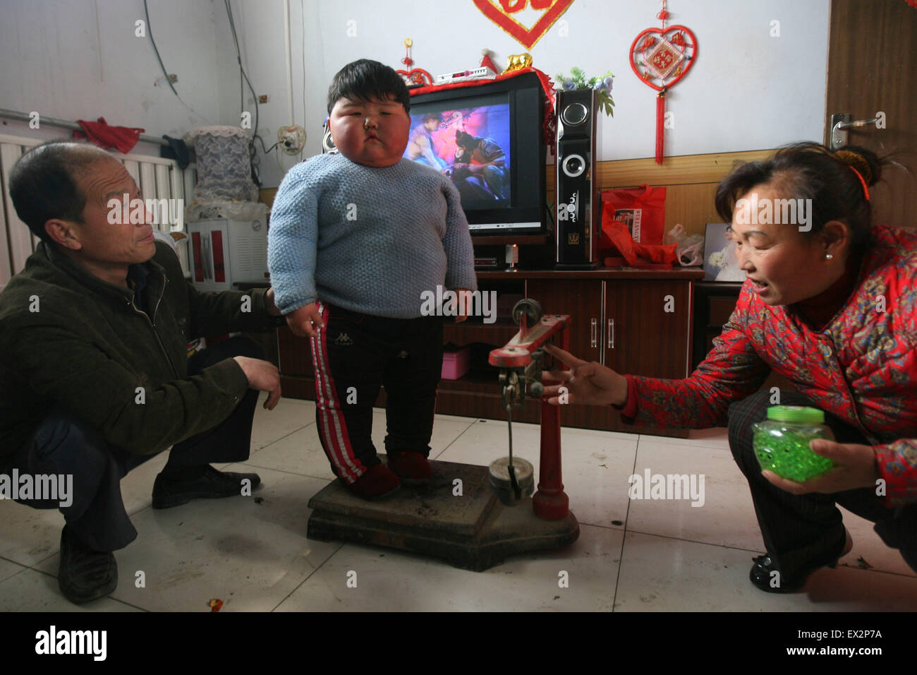 Pang Ya(Chinese means fat girl), a 2-year old girl who weighs 41.5 ...