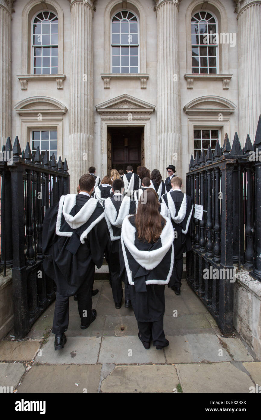 Students From Cambridge University On Graduation Day After Passing Their Exams And Receiving