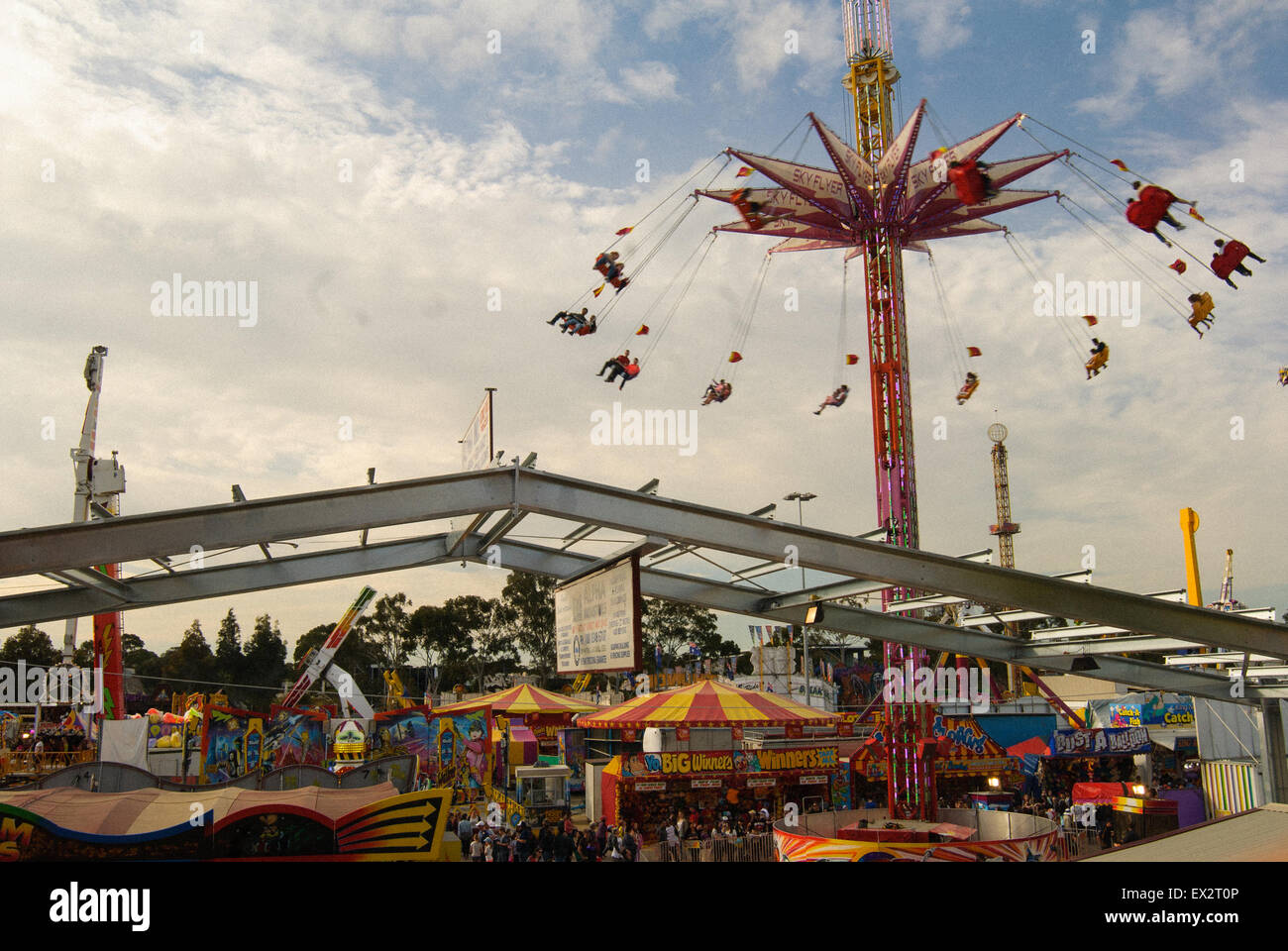 Rides and amusements at Royal Adelaide Show,  South Australia. Stock Photo
