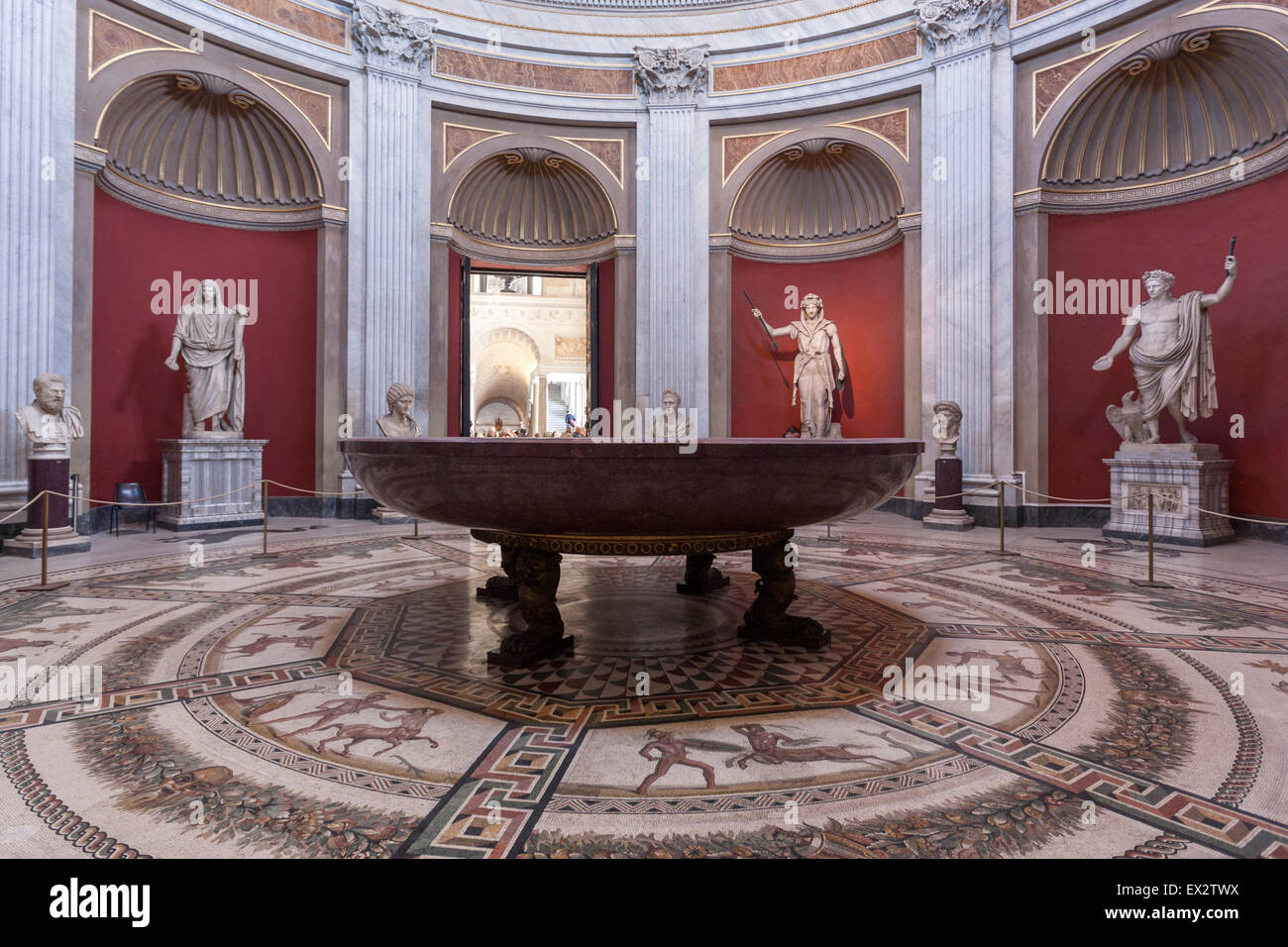 Sala Rotonda, Museo Pio-Clementino, Vatican Museum, Musei Vaticani, Vatican City. Stock Photo