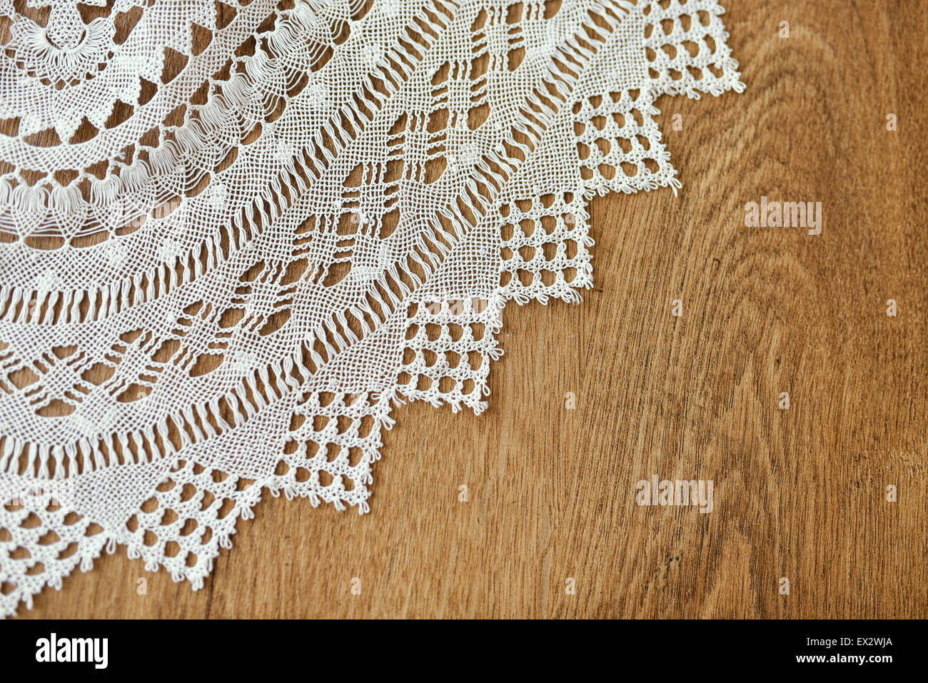 lace on the wooden background Stock Photo