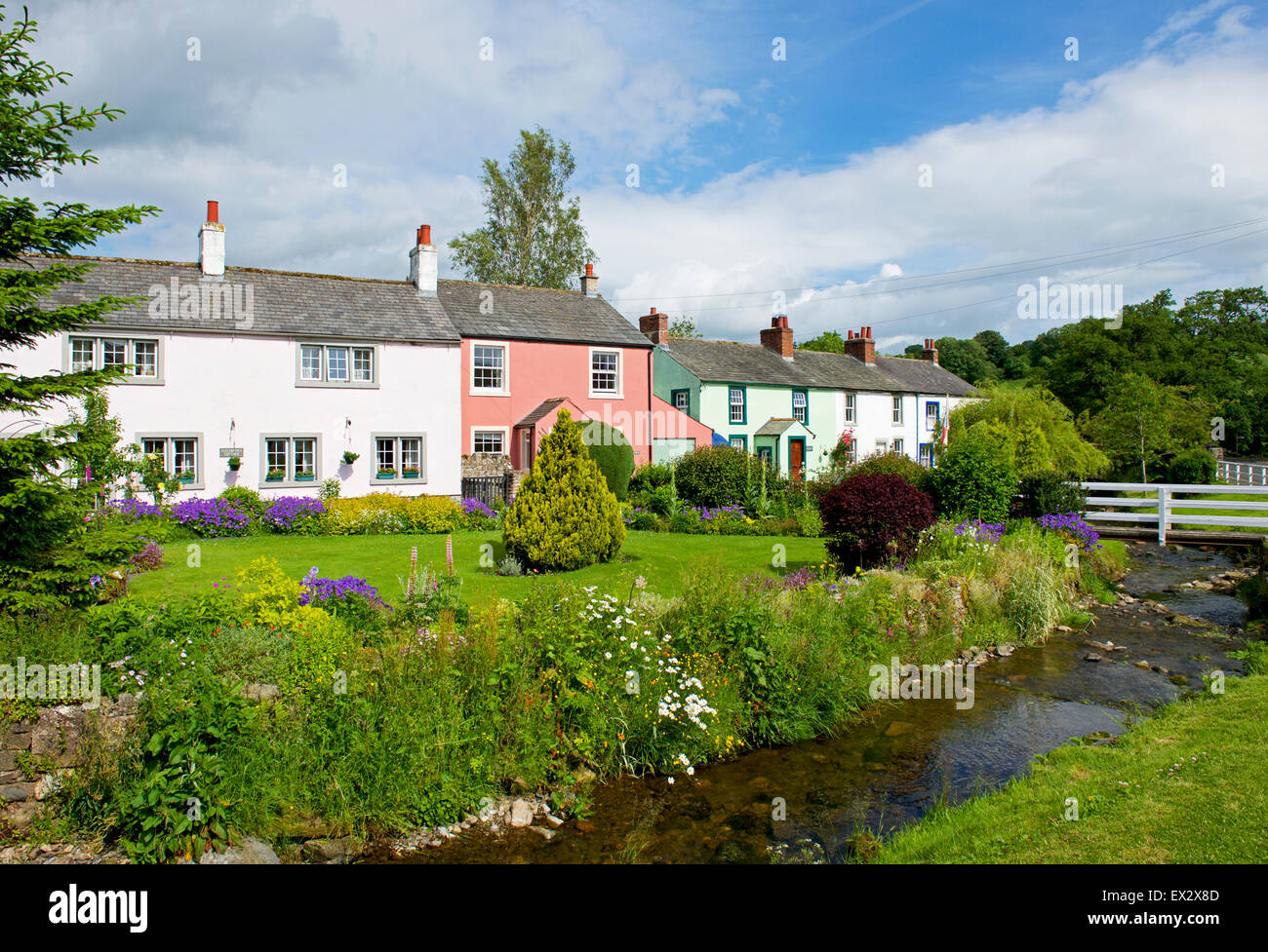 Cottages in the village of Caldbeck, Cumbria, england UK Stock Photo