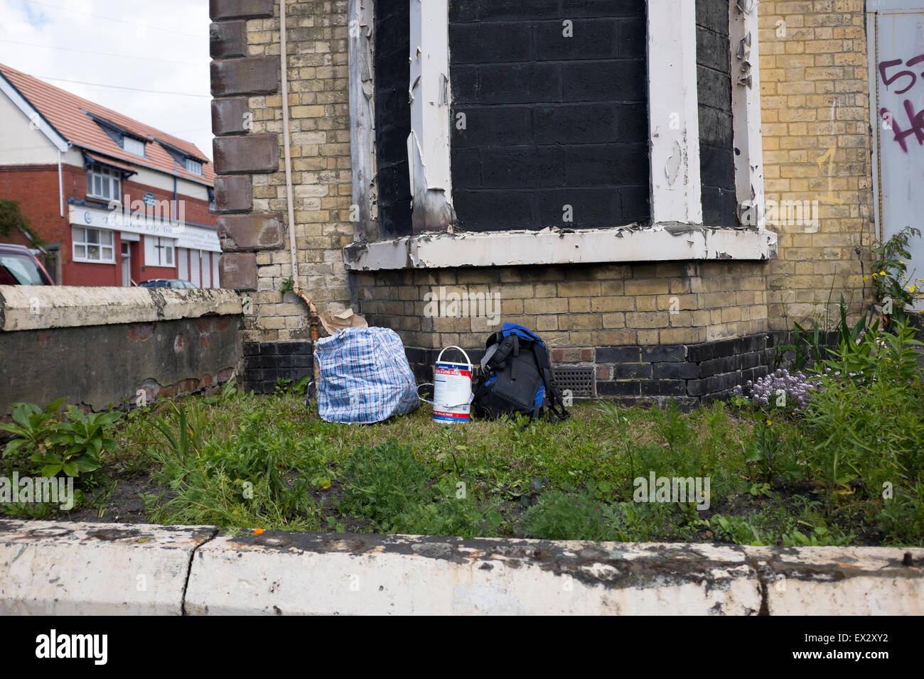 Abandoned Stolen Bags Luggage Dumped Crime Theft Stock Photo