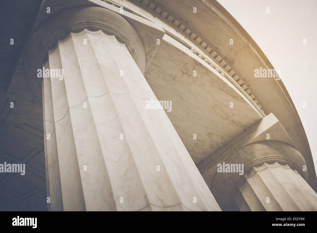Pillars in Retro Instagram Style Stock Photo