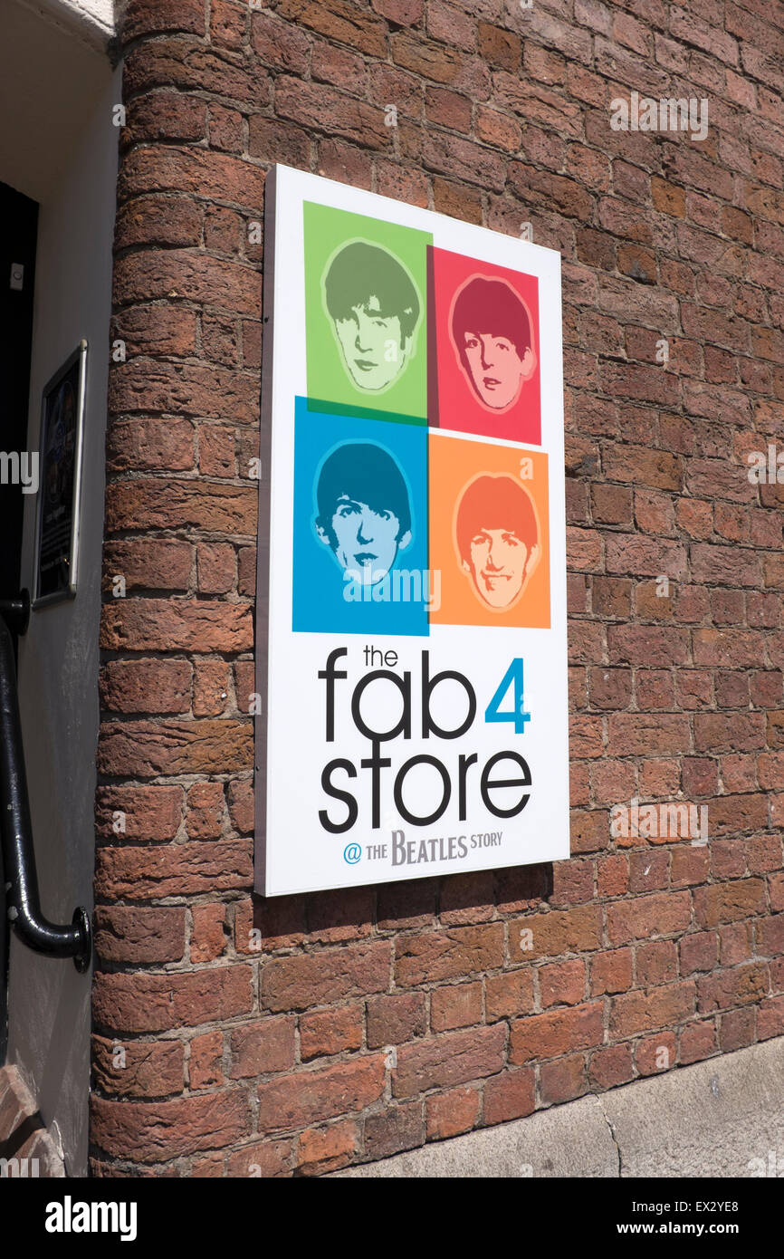 Fab 4 Store Beatles Liverpool Albert Dock Tourist Stock Photo