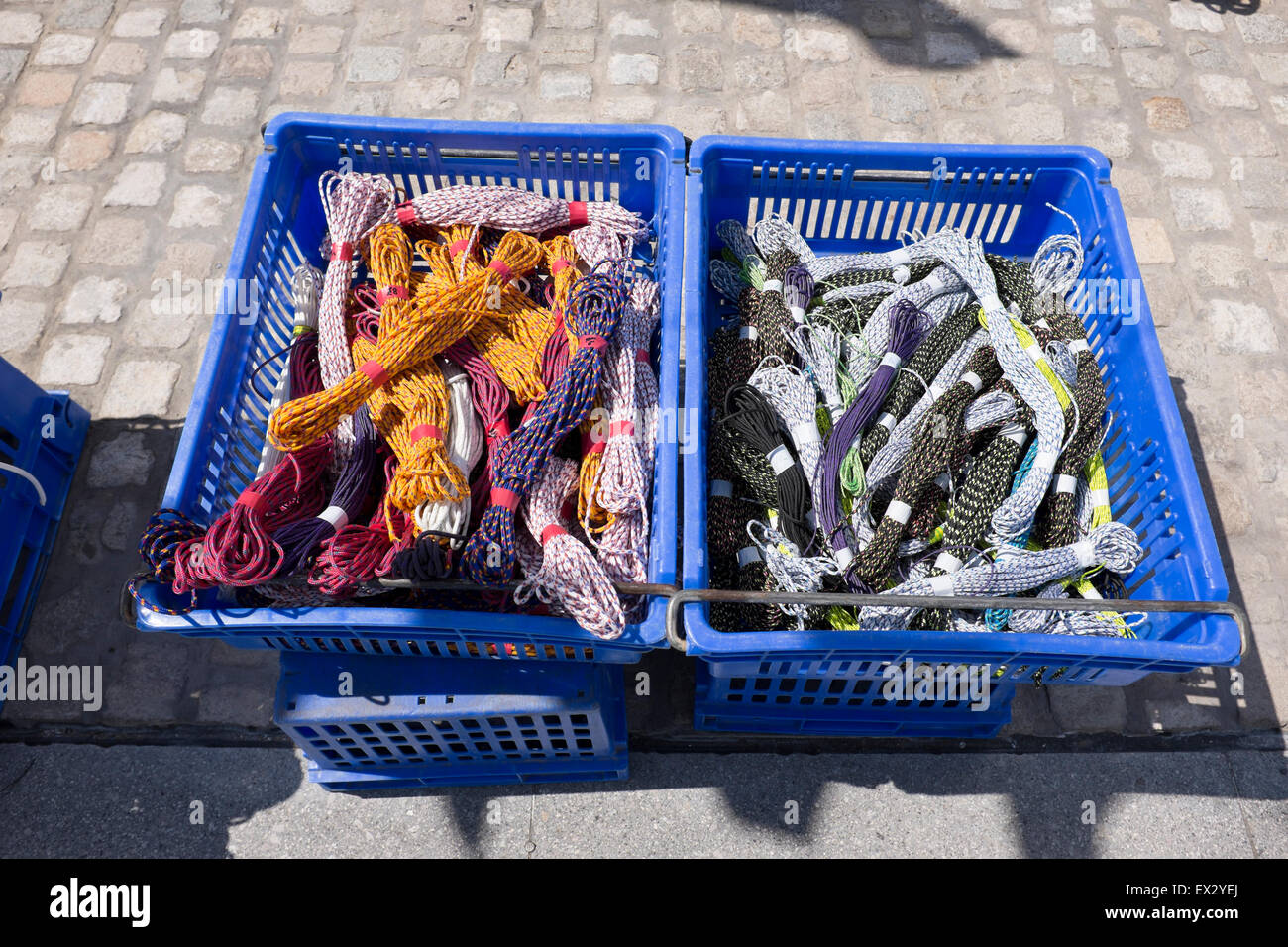 Boxes of Rope Twine Colourful Color Chandler Boat Stock Photo Alamy