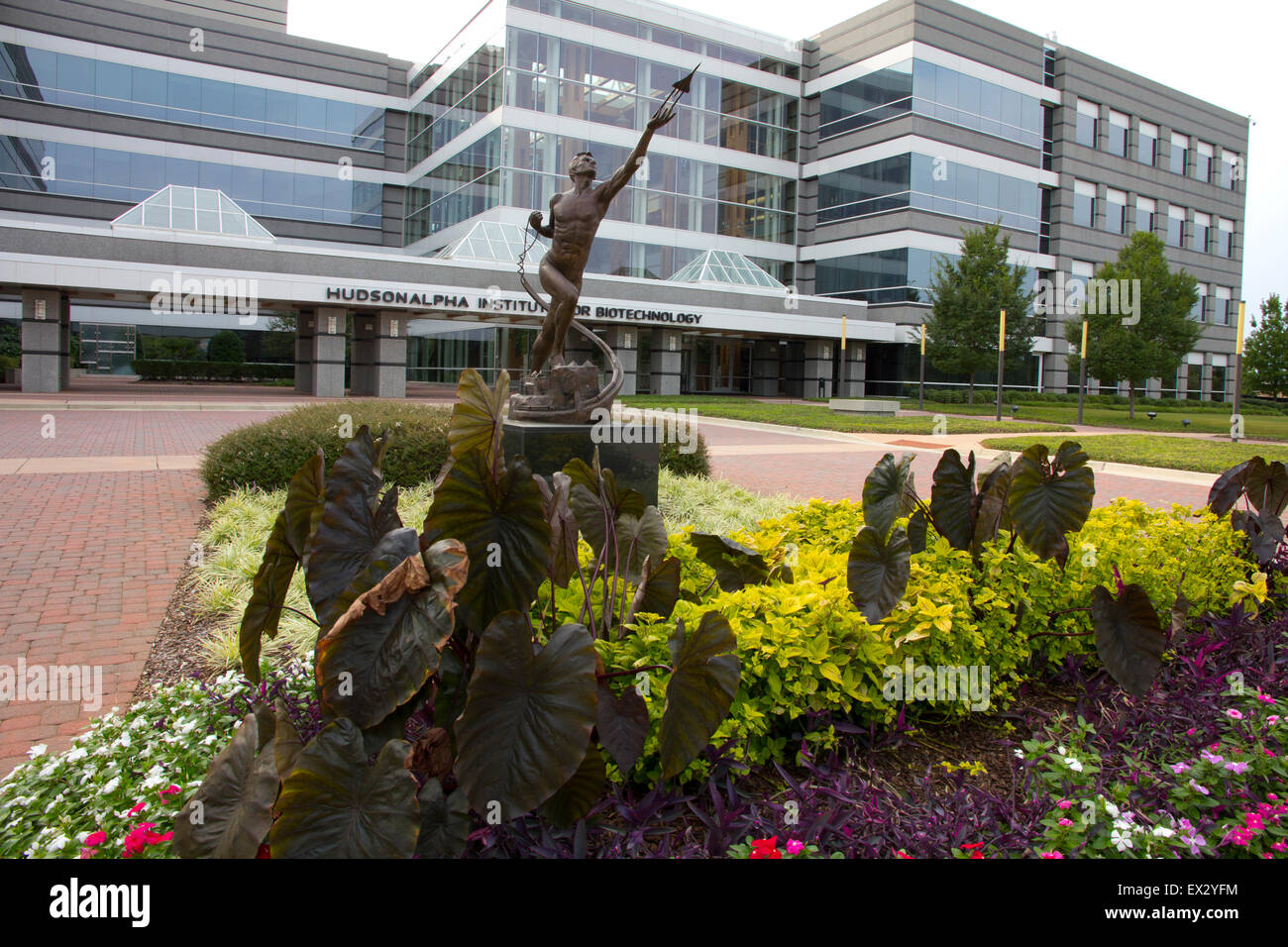 The headquarters building of HudsonAlpha Institute for Biotechnology is