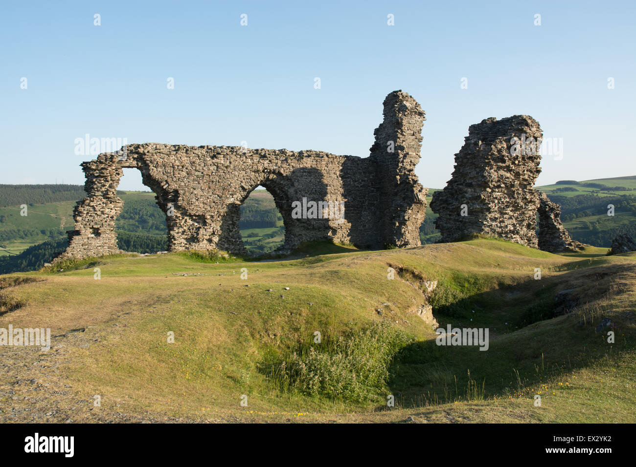 Castell Dina Bran in North Wales Stock Photo