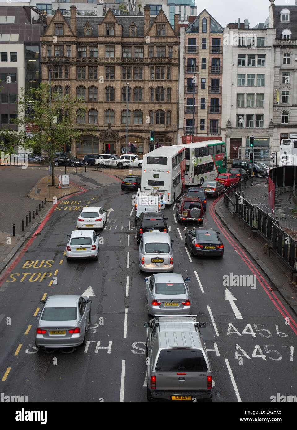 rushhour traffic in Birmingham Stock Photo Alamy