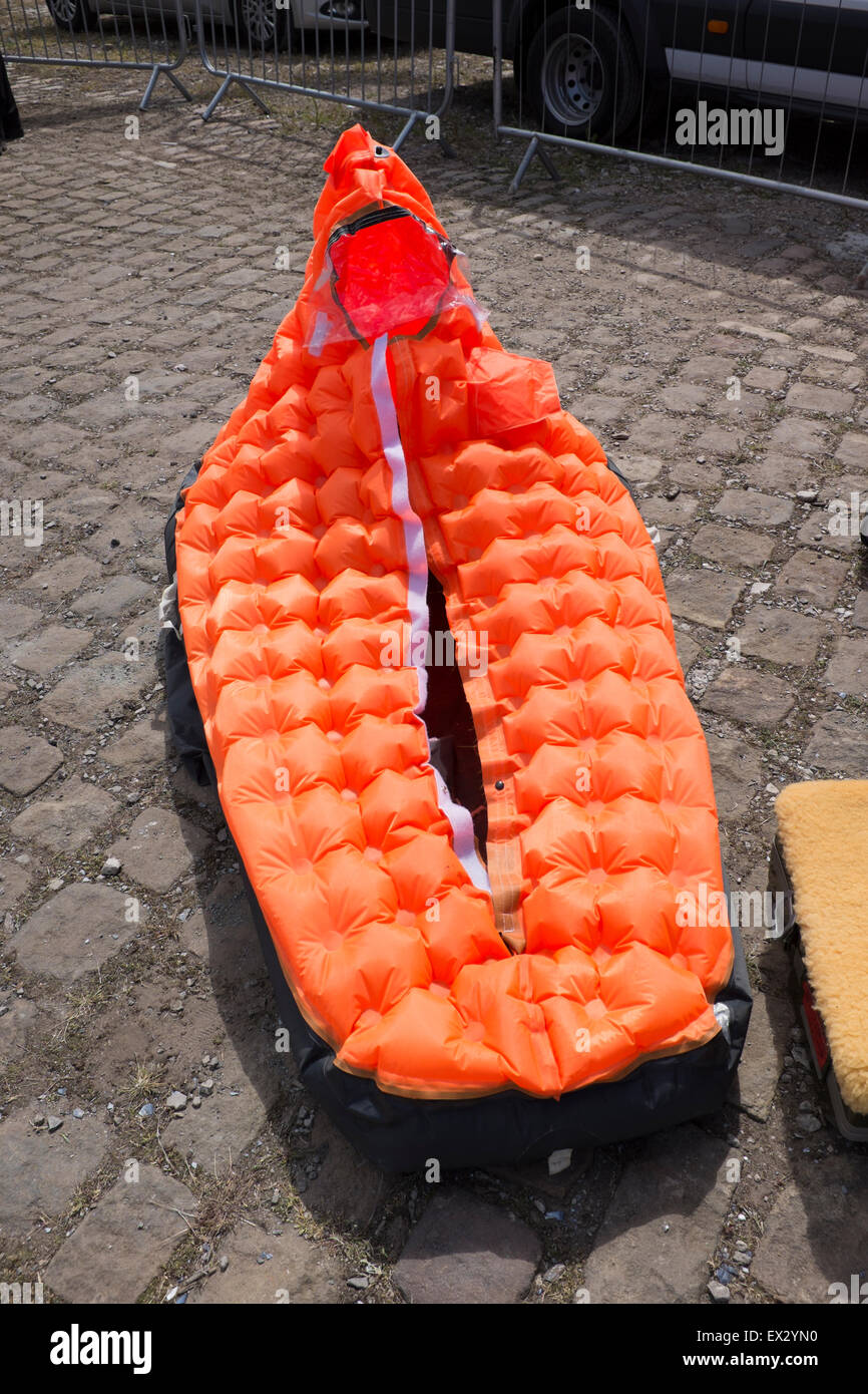 Inflatable Single Man Person Liferaft Preserver Life Raft Stock Photo