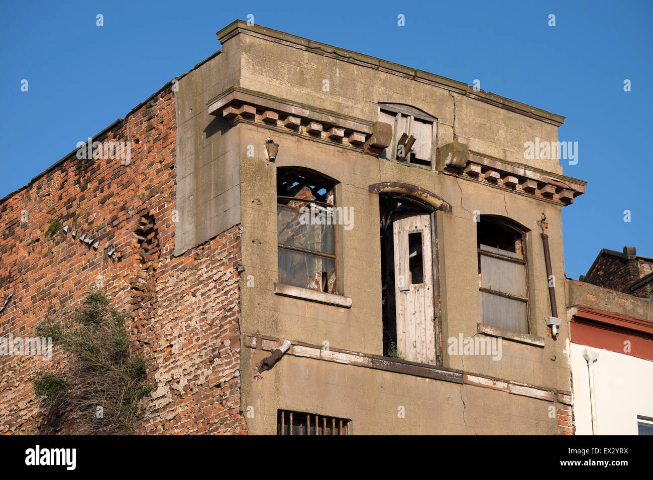 Photo inspiration: Picture Idea: Old Crumbling Brick Built Warehouse Derelict Door Stock Photo