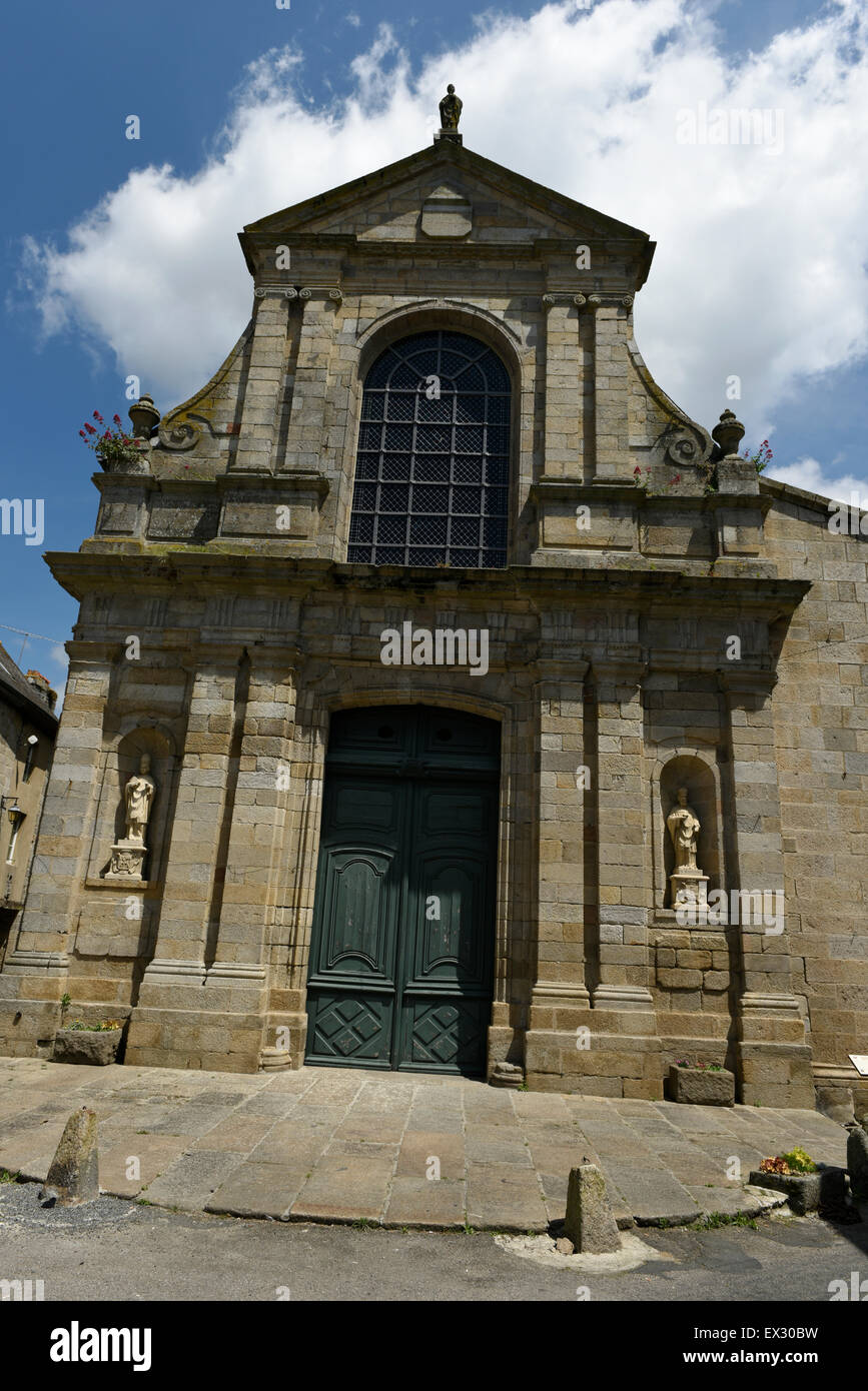 Eglise St-Mathurin, Moncontour, Côtes-d'Armor, Brittany, France Stock Photo