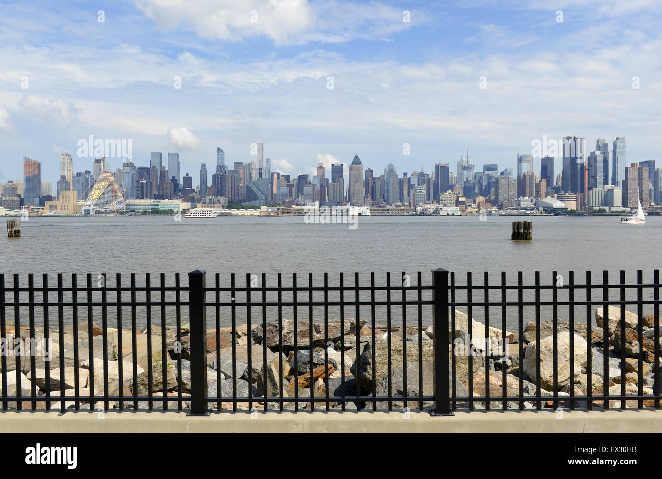 Manhattan skyline and Hudson River, New York City Stock Photo - Alamy