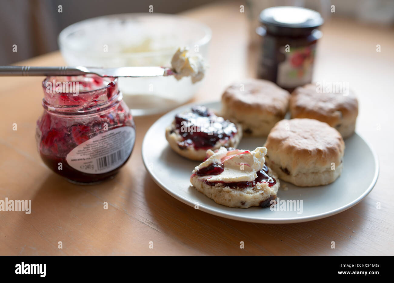 English Cream Tea Stock Photo Alamy