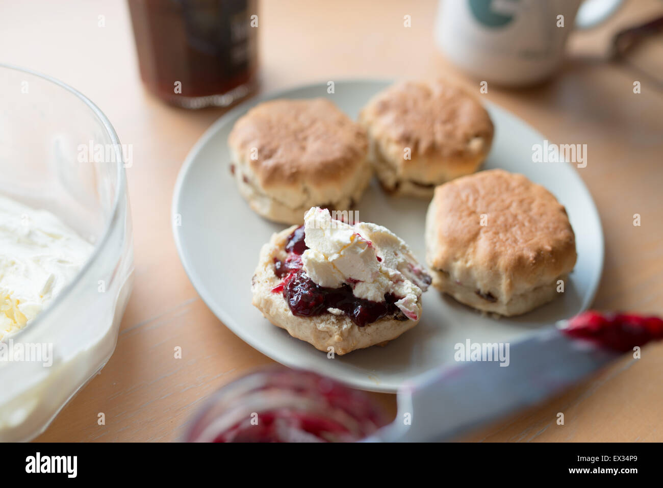 English Cream Tea Stock Photo Alamy