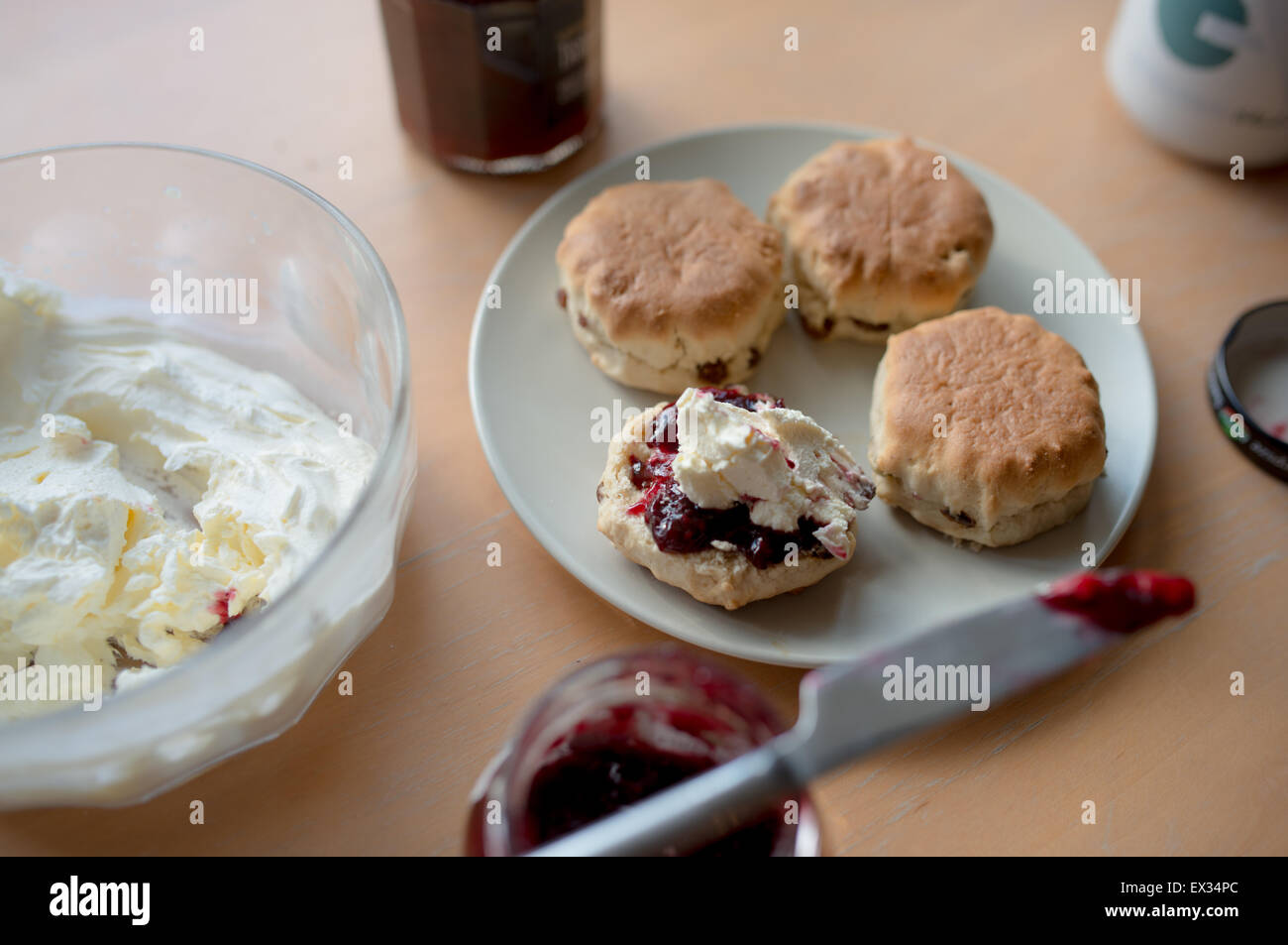 English Cream Tea Stock Photo Alamy