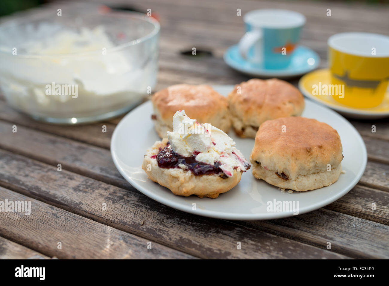 English Cream Tea Stock Photo Alamy
