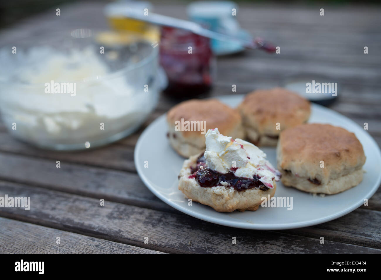 English Cream Tea Stock Photo Alamy