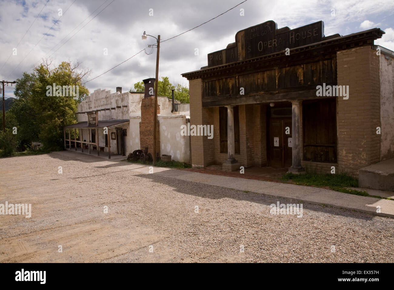 When Pinos Altos boasted a population of more than a thousand back in the 1870s, the Opera House was a lively scene. Stock Photo