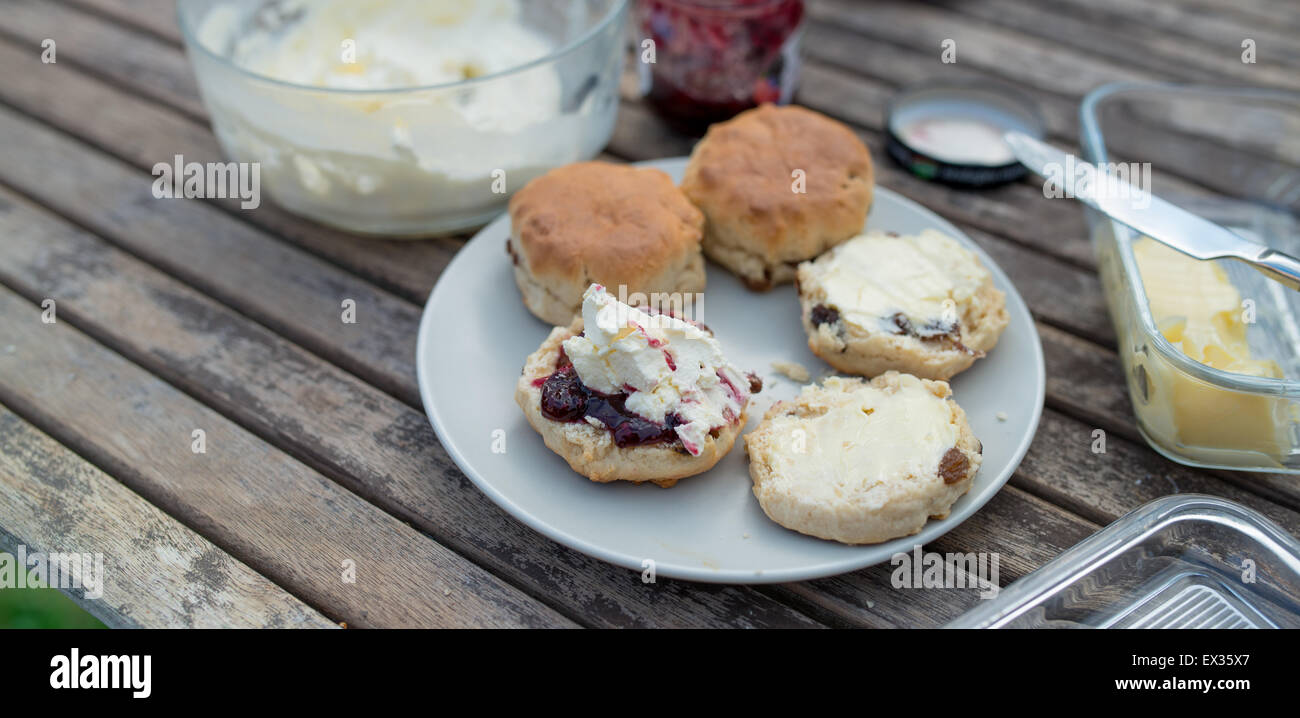 English Cream Tea Stock Photo Alamy