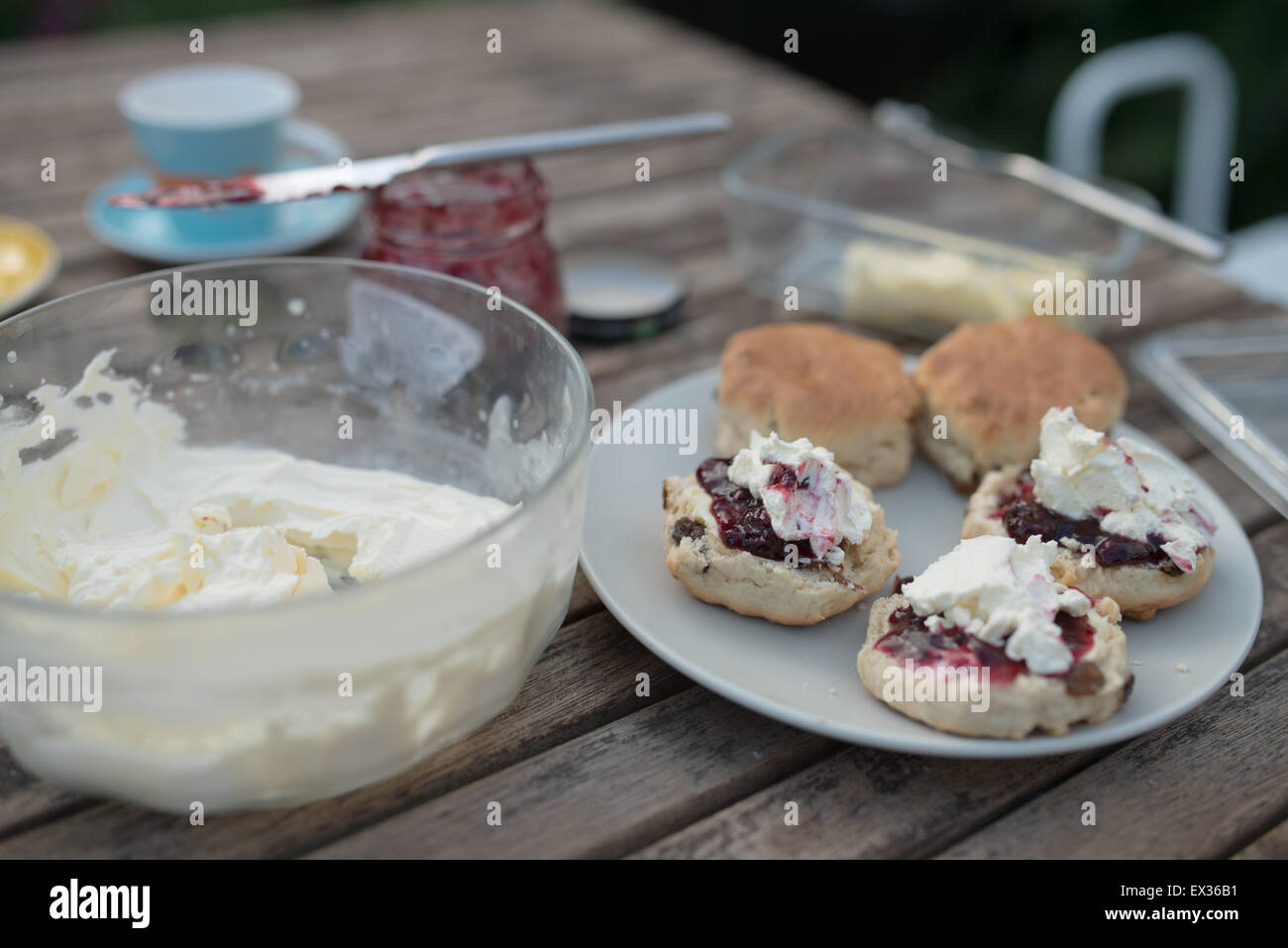 English Cream Tea Stock Photo Alamy