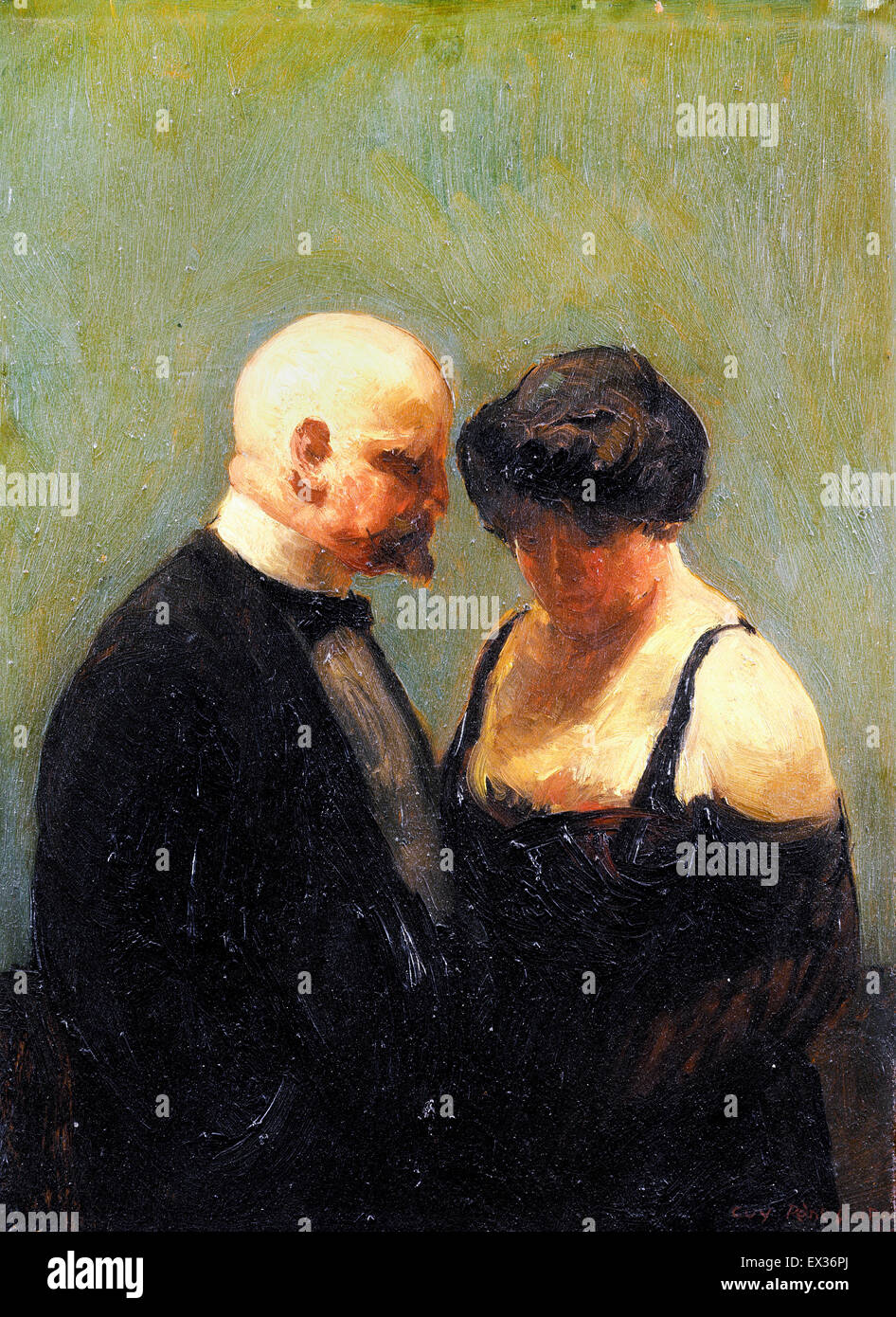 Guy Pene du Bois, The Confidence Man 1919 Oil on plywood panel. Brooklyn Museum, New York, USA. Stock Photo