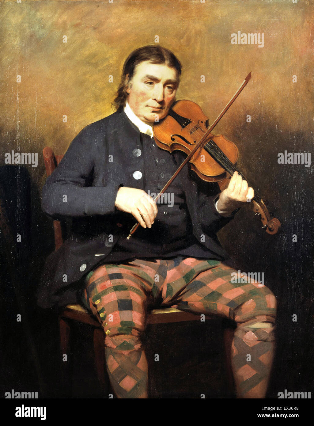 Henry Raeburn, Niel Gow, 1727-1807. Violinist and Composer. 1787 Oil on canvas. National Gallery of Scotland, Edinburgh Scotland Stock Photo