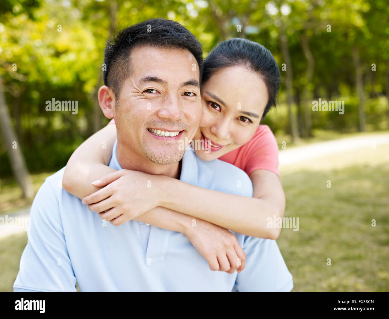 loving asian couple Stock Photo