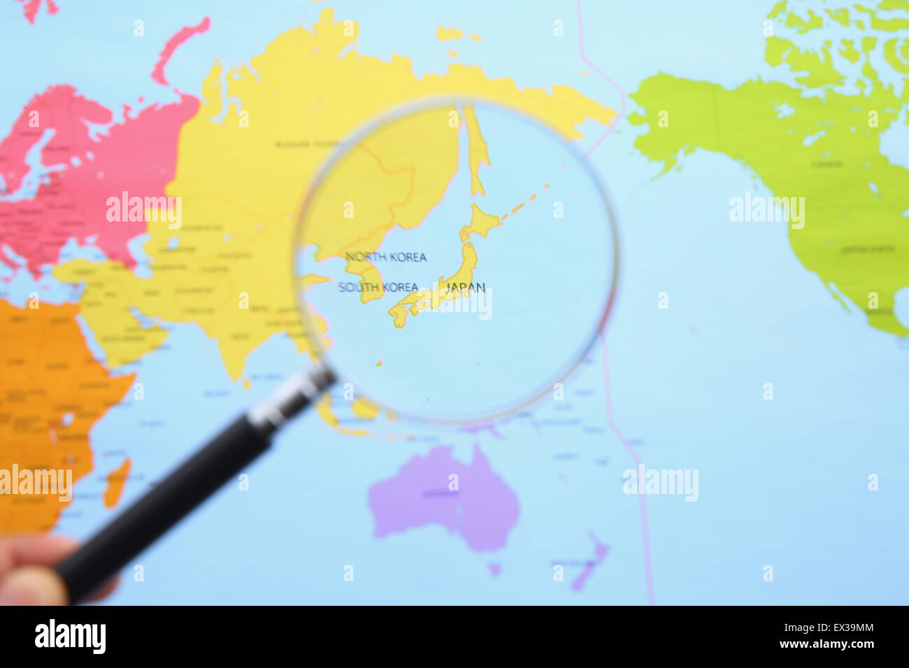 World Map And Magnifying Glass Stock Photo Alamy World Map And Magnifying Glass Stock Photo Alamy