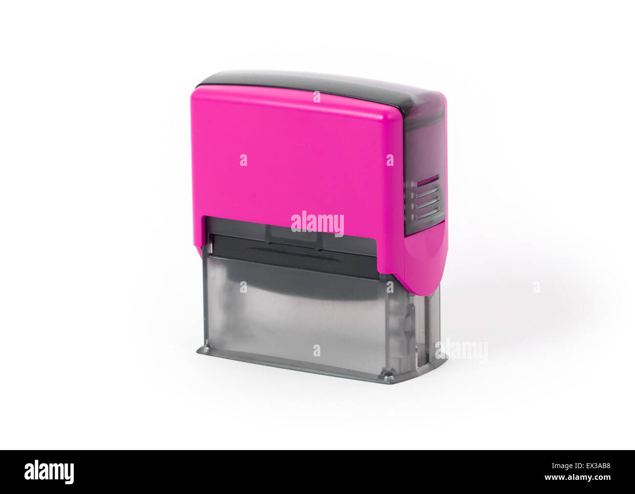 Plastic stamp isolated on a white background Stock Photo Alamy