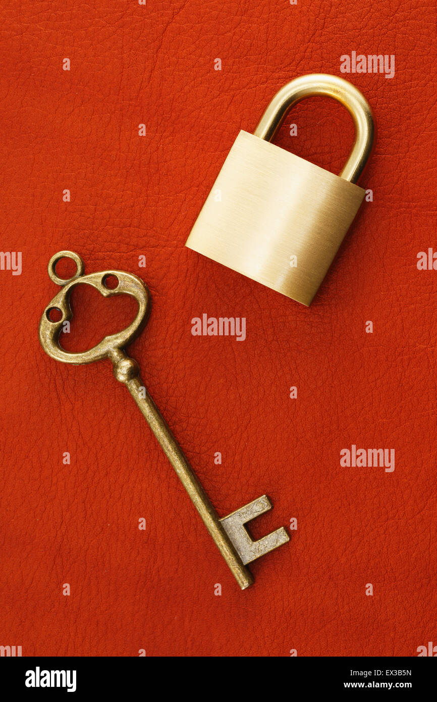 Safety lock and key Stock Photo Alamy