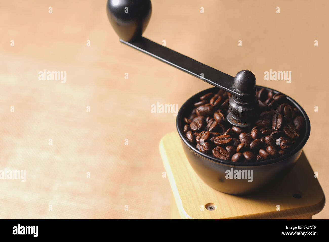 Handgrinding coffee mill Stock Photo Alamy