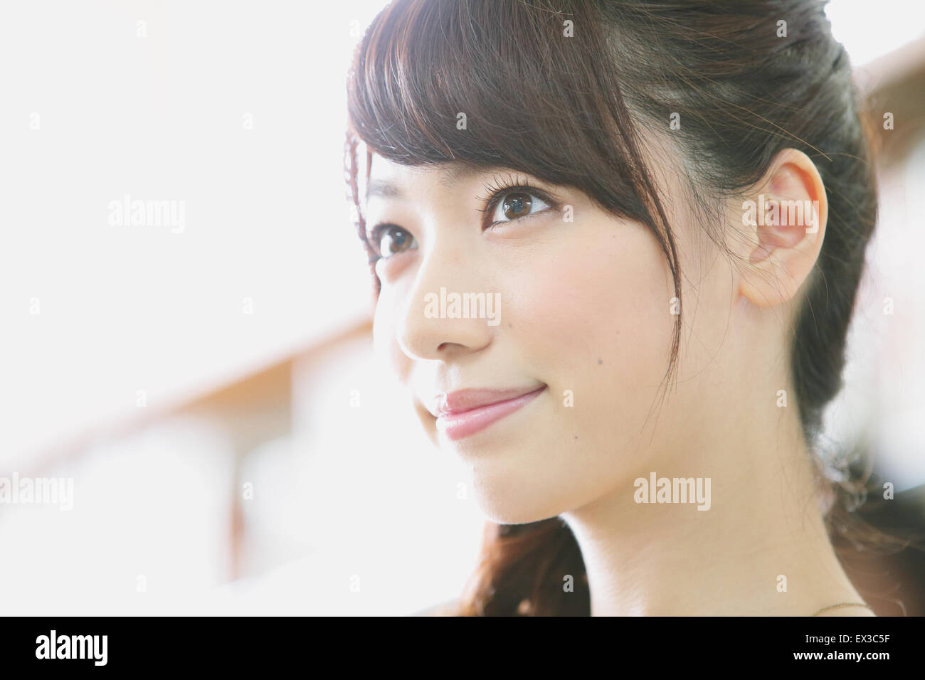 Young attractive Japanese female University student portrait Stock Photo