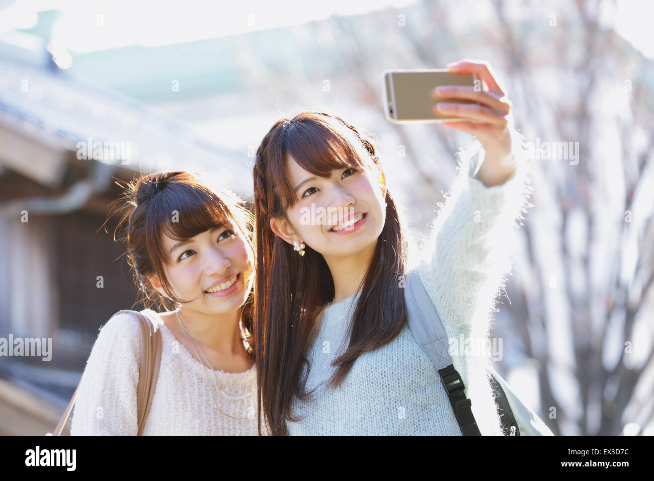 Two japanese women pose in hi-res stock photography and images - Alamy